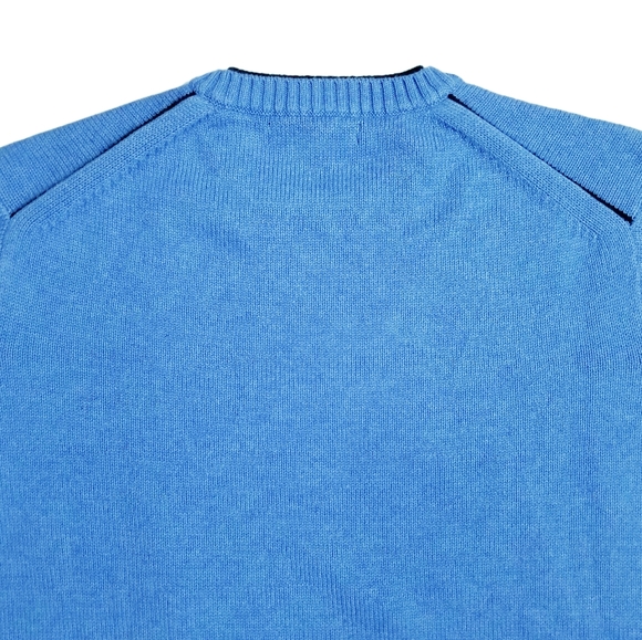 Vintage 2002 Tommy Hilfiger Mens Chest Stripe Sweater Blue Size XL With Tags - Picture 4 of 7